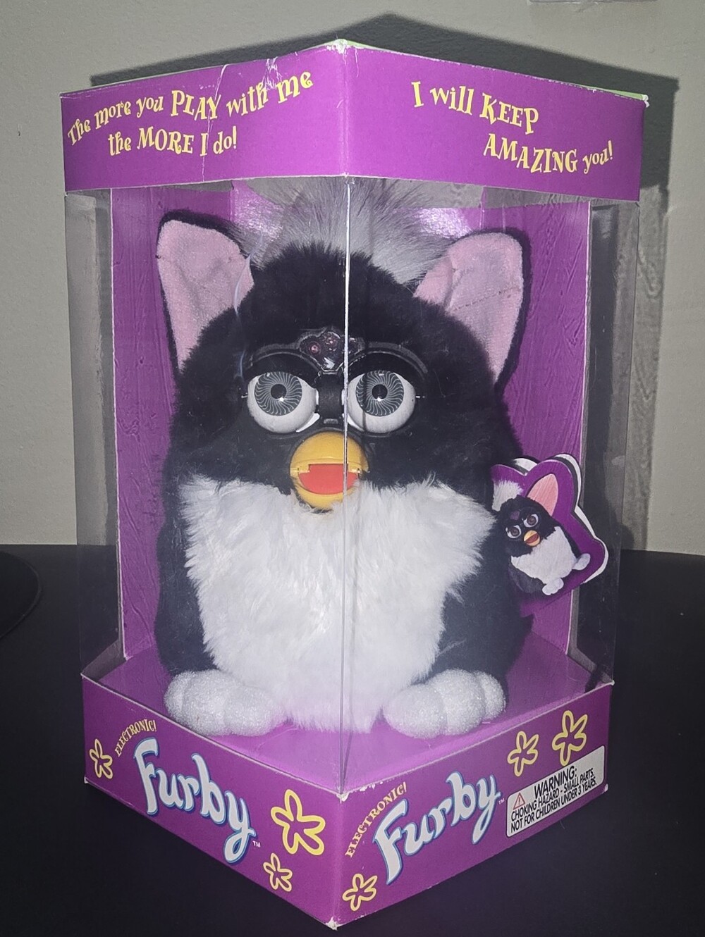 Vintage 1998 Original Furby Black & White Tuxedo – Sealed NIB – Tiger Electronic